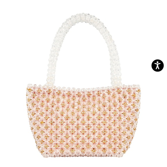 NWOT Loeffler Randall Mina Mini Beaded Tote Bag - Picture 2 of 7